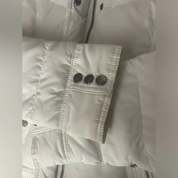 Jennifer body cream white  Puffer Jacket hollister vintage rare gap hoodie - Picture 9 of 15